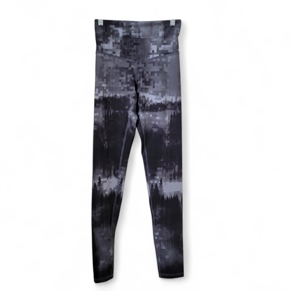 Champion Duodry Size XS Black Gray Pixelated Running / Yoga Leggings